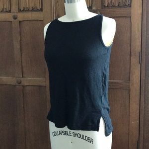 Madewell black linen tank